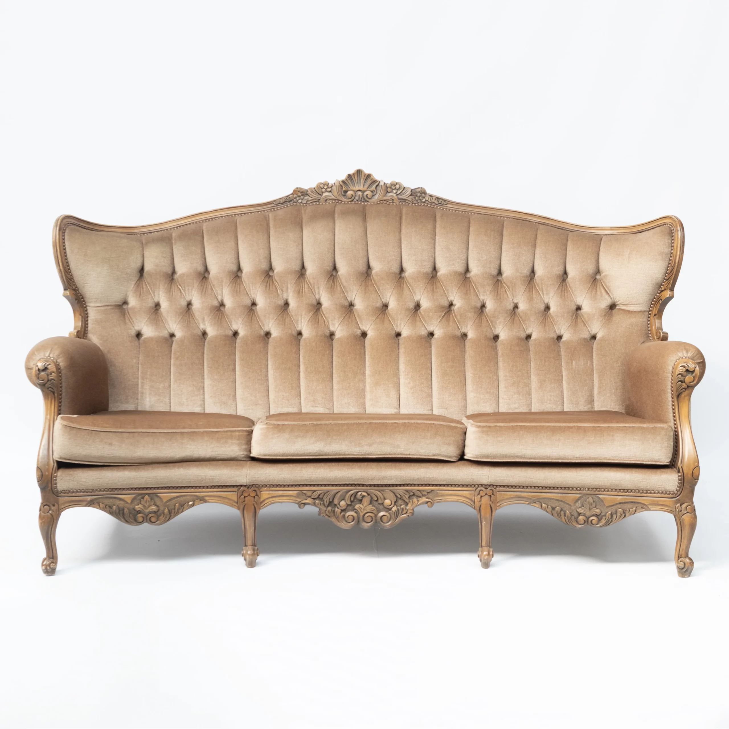 Sofa Barokowa Cappuccino - stylowy wypoczynek - rent4events.pl, rent4wedding.pl.