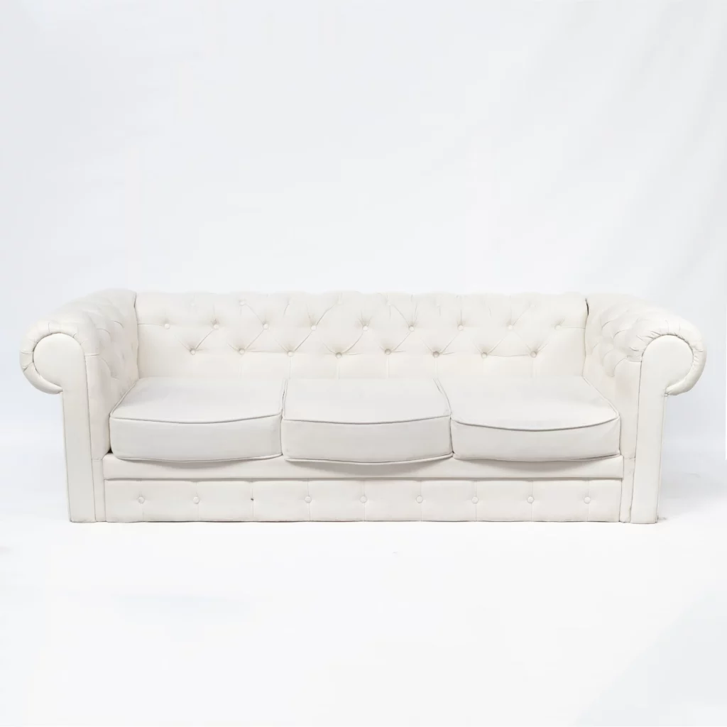 Sofa Chesterfield Biała - elegancki wypoczynek - rent4events.pl, rent4wedding.pl.