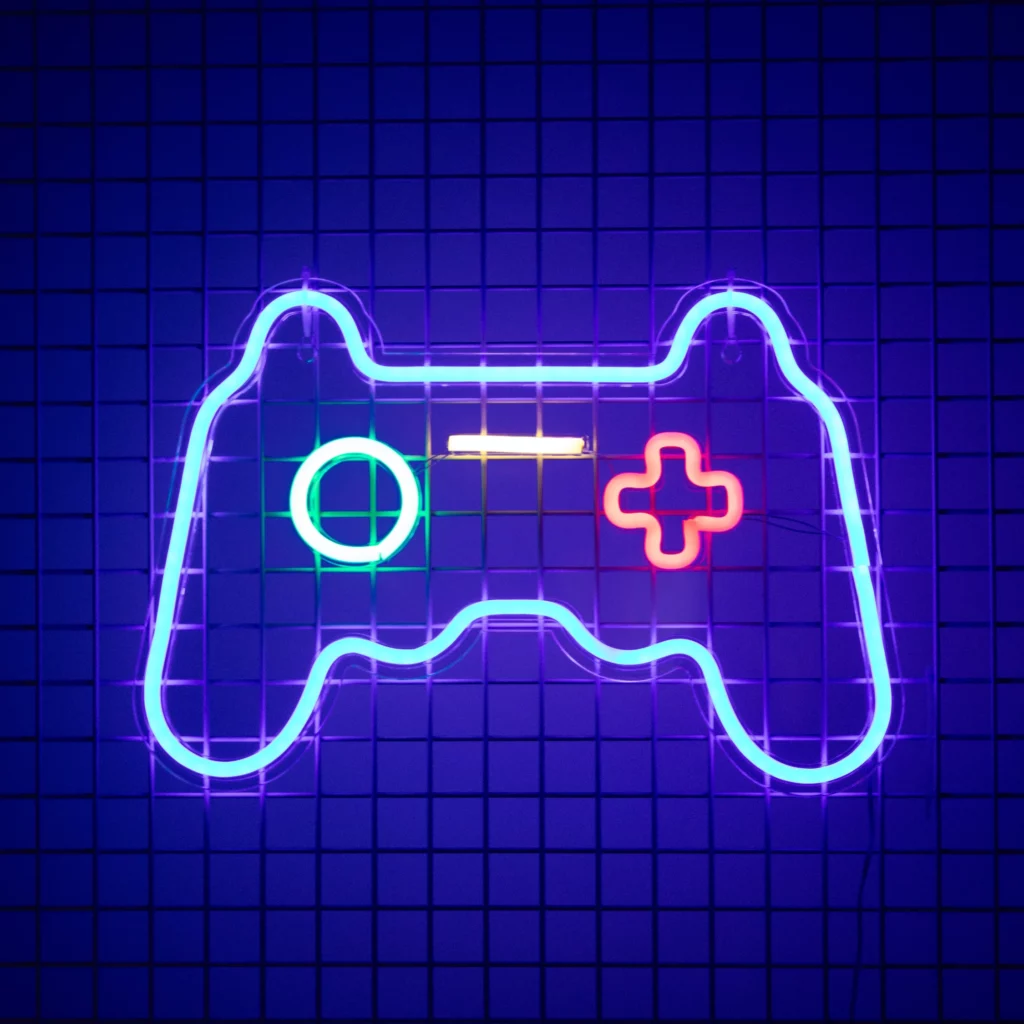 Neon Gamepad - Neon Party - rent4events.pl, rent4wedding.pl.