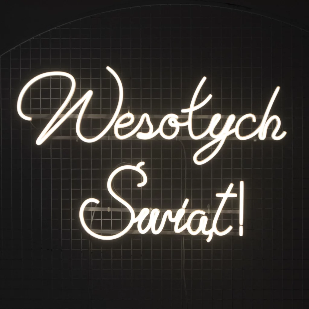 Neon Wesołych Świąt - magia świąt - rent4events.pl, rent4wedding.pl.