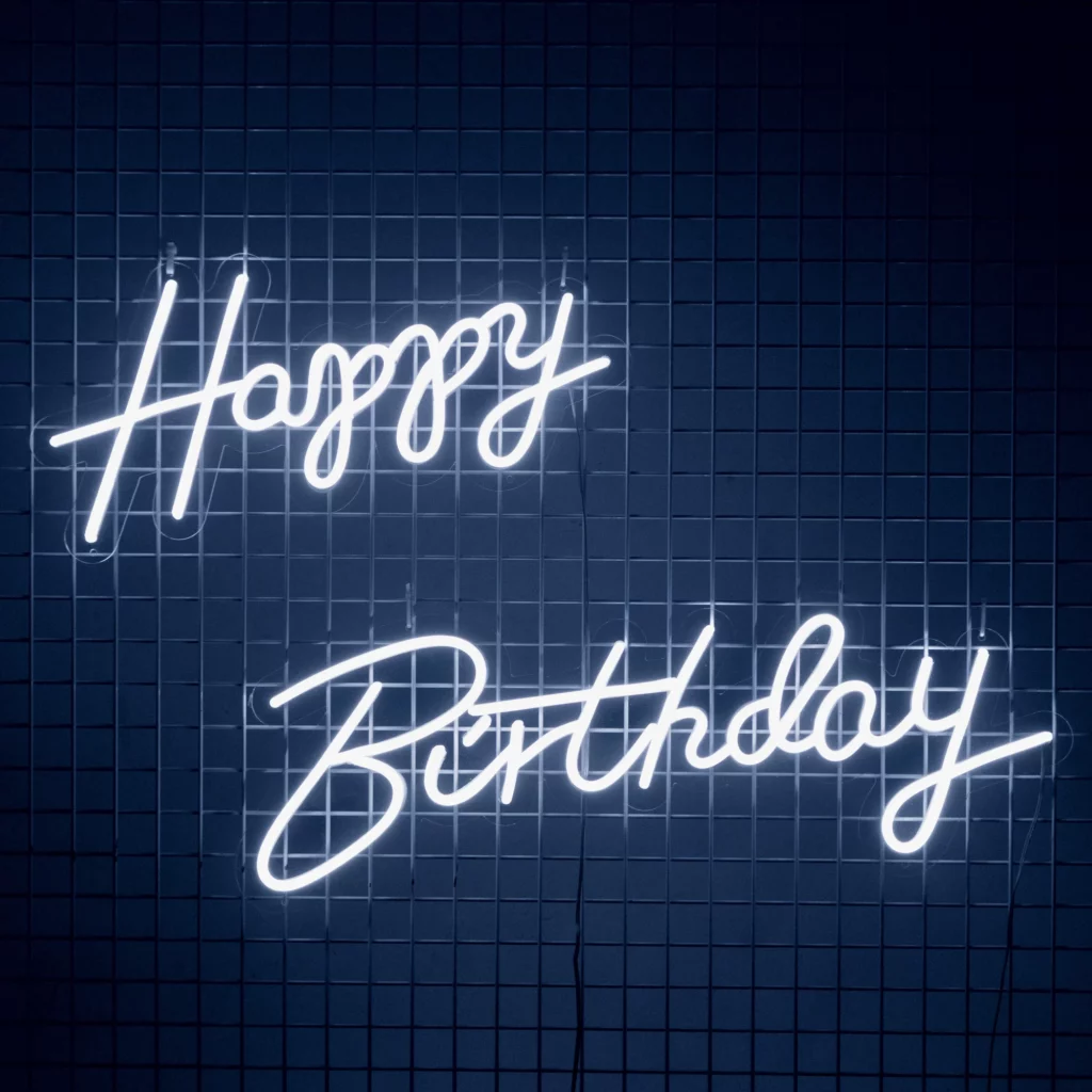 Neon Happy Birthday - idealny w każdym wieku - rent4events.pl, rent4wedding.pl.