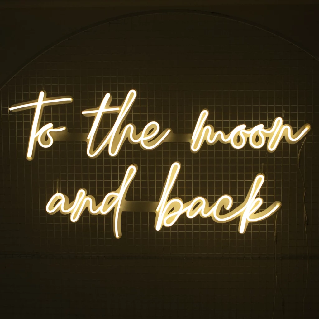 Neon To The Moon And Back - love is in the air - rent4events.pl, rent4wedding.pl.