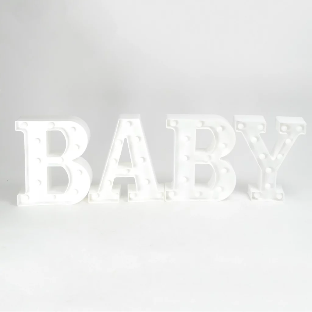 Napis BABY LED - Baby Shower - rent4events.pl, rent4wedding.pl.