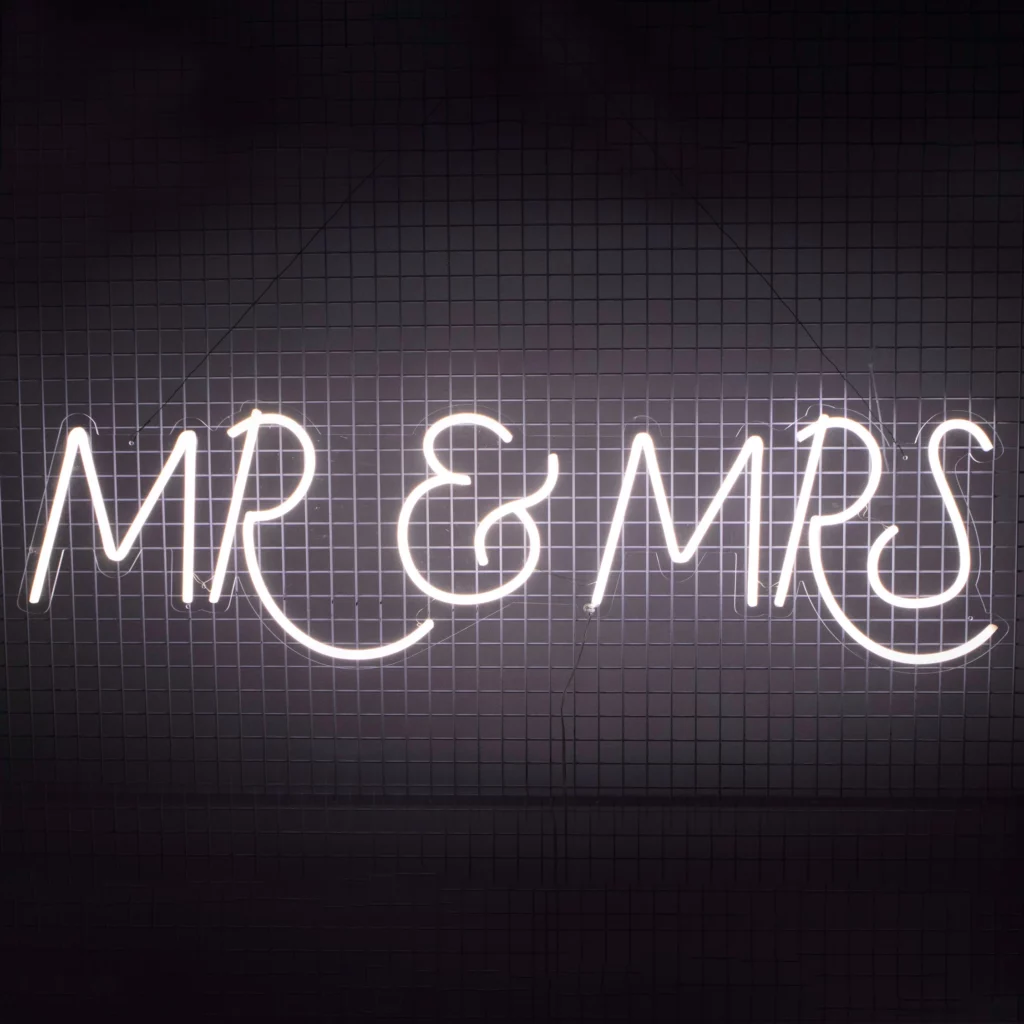 Neon MR & MRS - love is in the air - rent4events.pl, rent4wedding.pl.